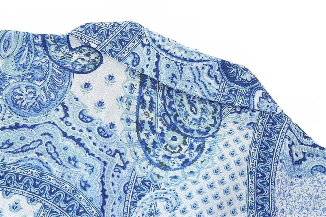 Set di camicia a maniche lunghe da donna stampata con elastico in vita pantaloni larghi larghi set comodo