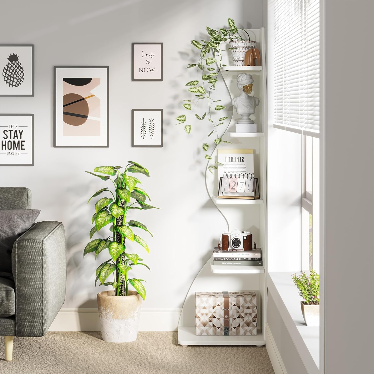 Amazon｜コーナー棚 本棚 コーナーラック オープンラック 収納