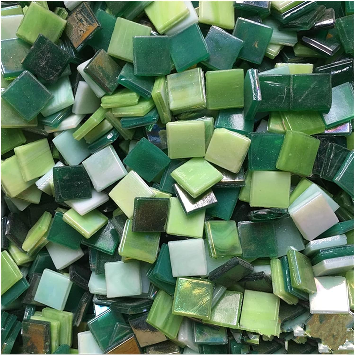 Kamienie mozaikowe 100g Magiczne kolory 15 x 15 mm Kwadratowe szklane płytki mozaikowe dla majsterkowiczów Płytka ze szkła kryształowego Kreatywny materiał artystyczny (kolor: E, rozmiar płytki mozaik