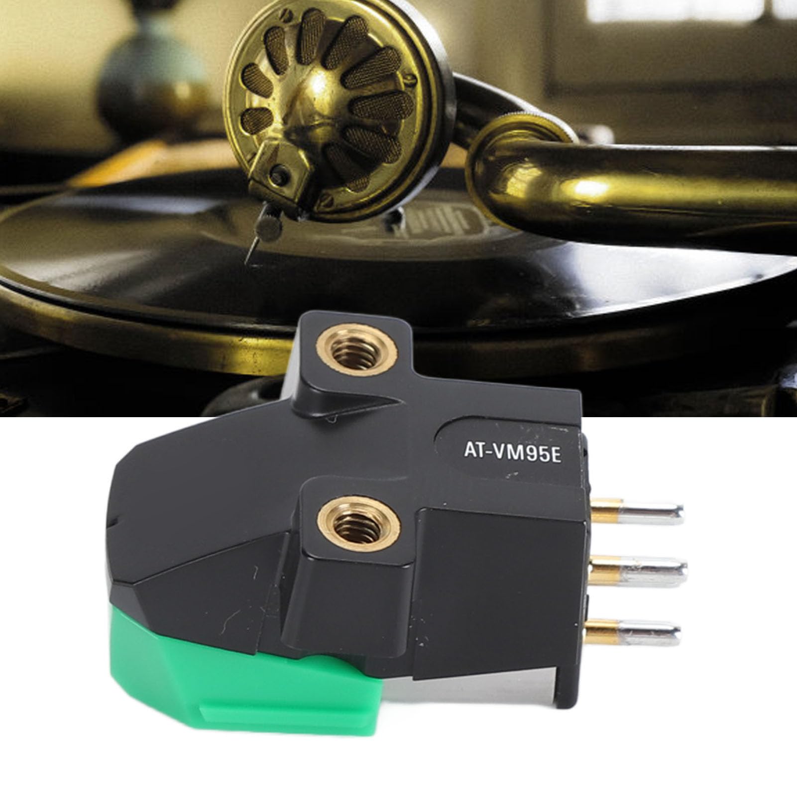 AT VM95E Cartuccia di Ricambio per Giradischi a Doppio Magnete Mobile, Chiarezza Eccezionale, Potente capacità di Tracciamento, Lunga Durata con Stilo a Cartuccia Magnetica per