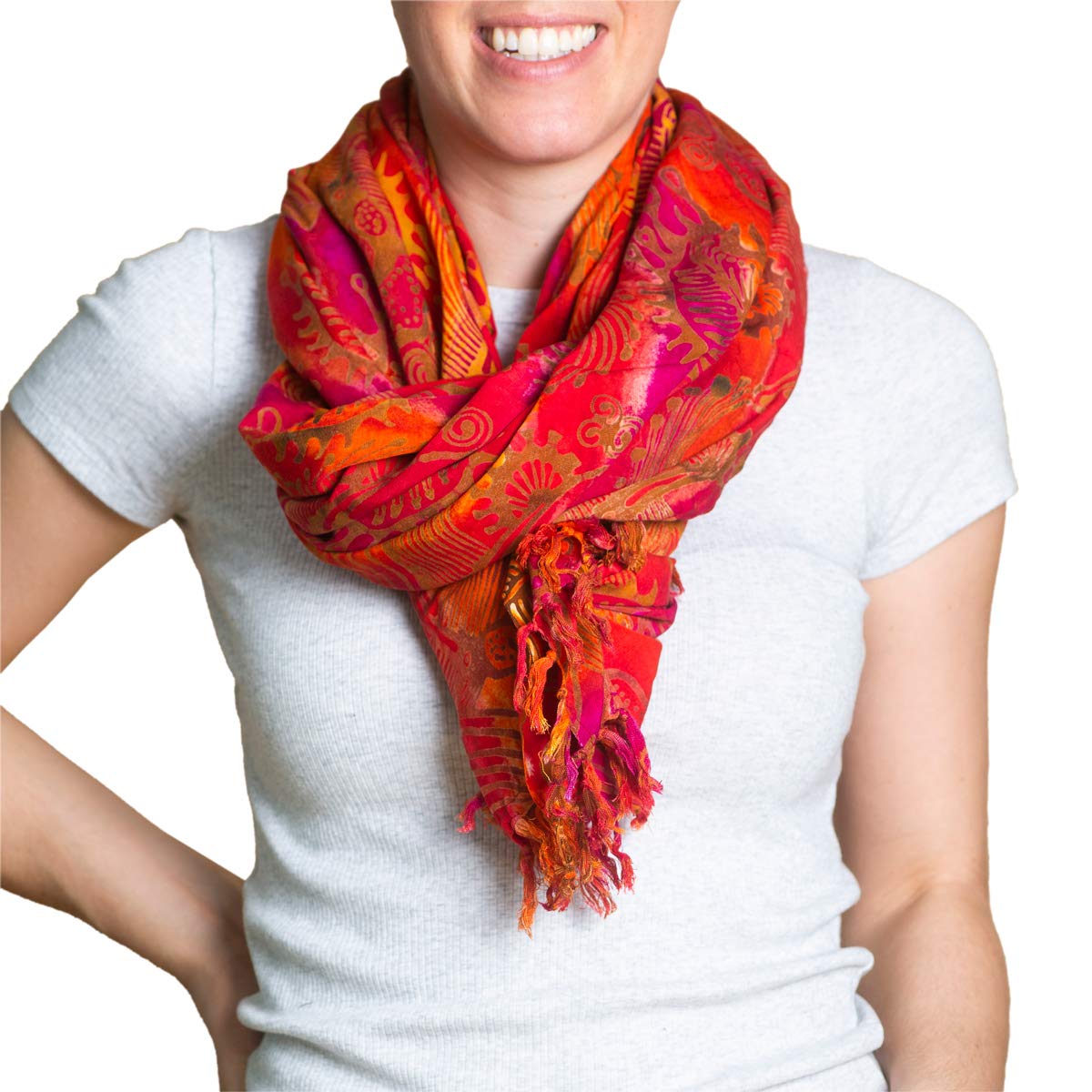 Panasiam Unisex B014 Fireflame Orange Schal L
