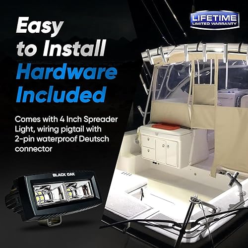 Miniatura 10 de Haz de luz esparcidora marina  Clasificación IP69K Luz esparcidora de escena LED marina de una sola fila, 40 W 120 grados de tiro y 3.120 lúmenes