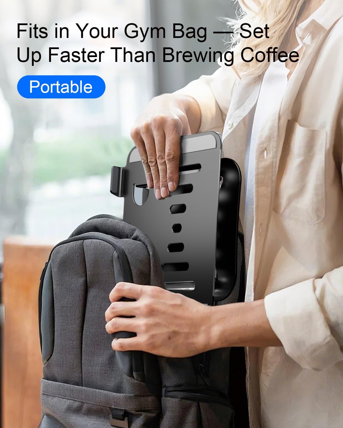 Adjustable Laptop Stand, Aluminum Portable Laptop Riser for Desk Foldable, Ergonomic Computer Notebook Stand Holder for MacBook Air Pro, Dell XPS, HP and All 10–17 Inch Laptops, Black