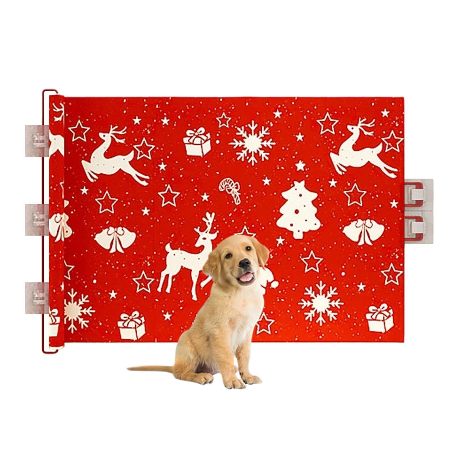Cancello Per Cani Decorazioni Natalizie Senza Foratura Retrattile