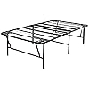 Amazon Basics Foldable Metal Platform Bed Frame, Noise-Free Mattress Foundation with Tool-Free Assembly, 18 Inches High, Sturdy Steel Frame, No Box Spring Needed, Twin Size, Black