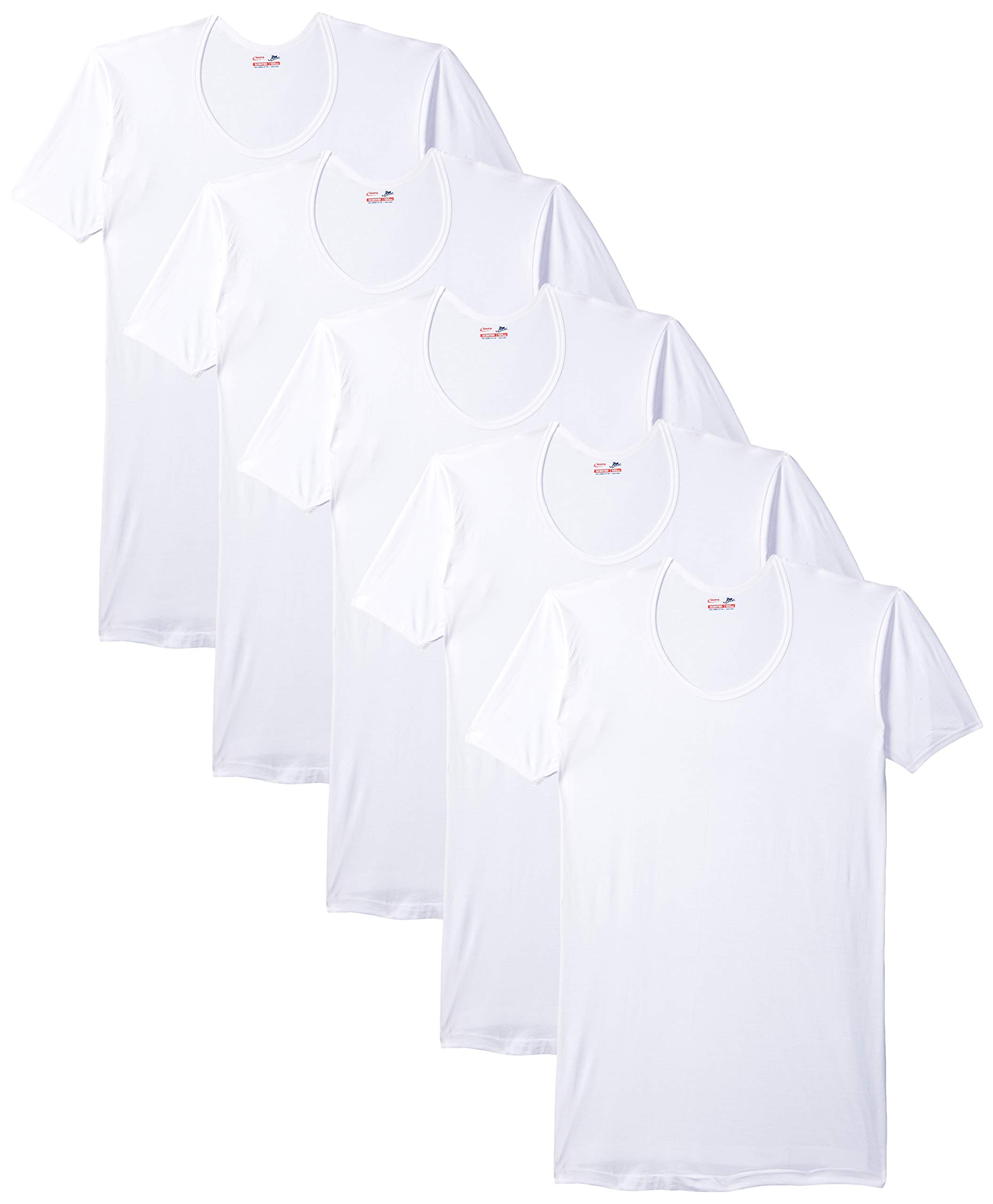 rupa Men's Solid Regular Vest (Pack of 5) (RJNJNVSNRS5P02105_White 105 CM)-picture-50