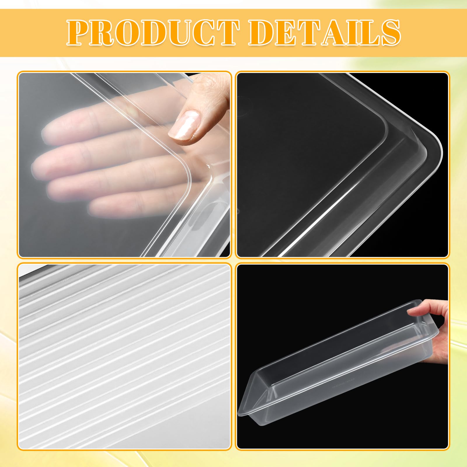 Paquete de 14 bandejas de plástico transparentes apilables para manualidades, multiuso, para proyectos de bricolaje, pintura, cuentas, escuela y oficina en casa, almacenamiento, 11 x 8.3 x 1.2