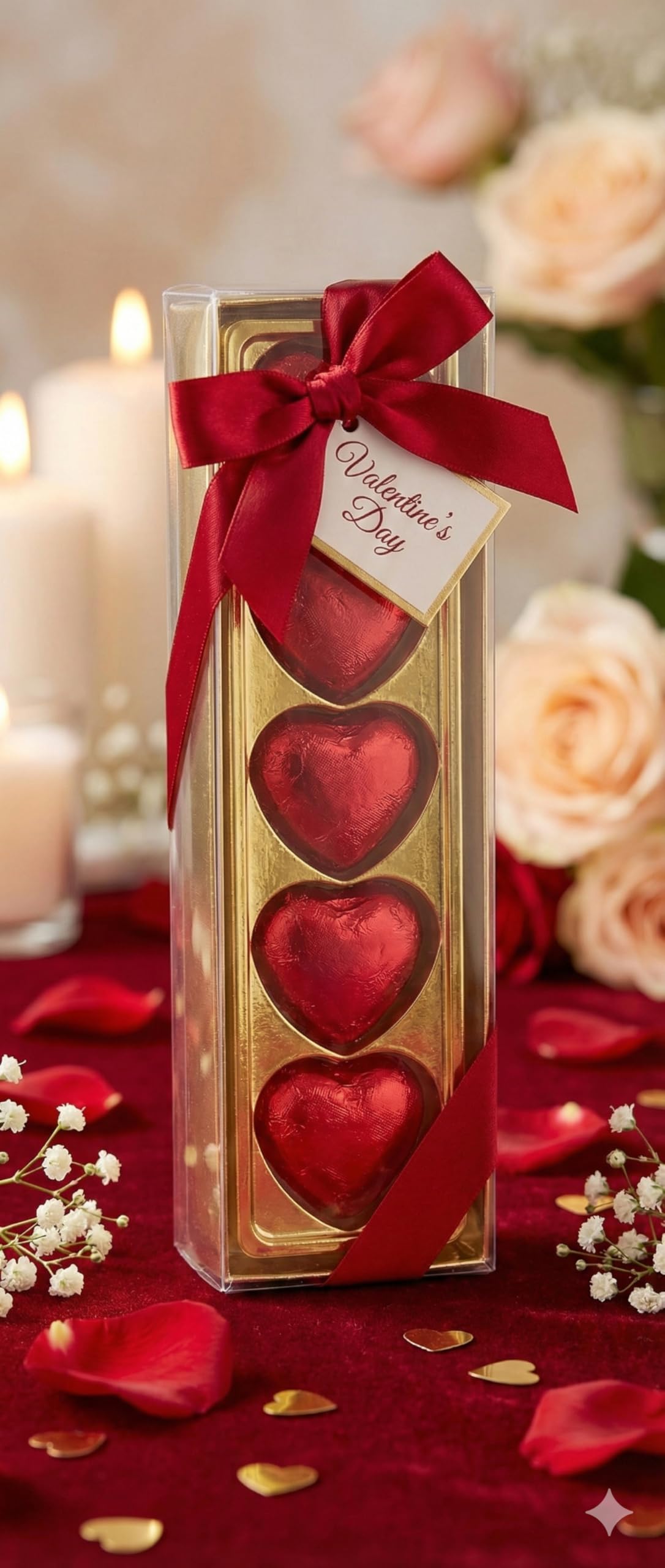 Ahuja Mart Valentine Gift for Girlfriend – Golden Rose with Heart Shape Chocolates Gift Pack in Heart Gift Box, Valentine Day Gift for Wife, Husband, Boyfriend | Anniversary Gift for Couple Special-image-23