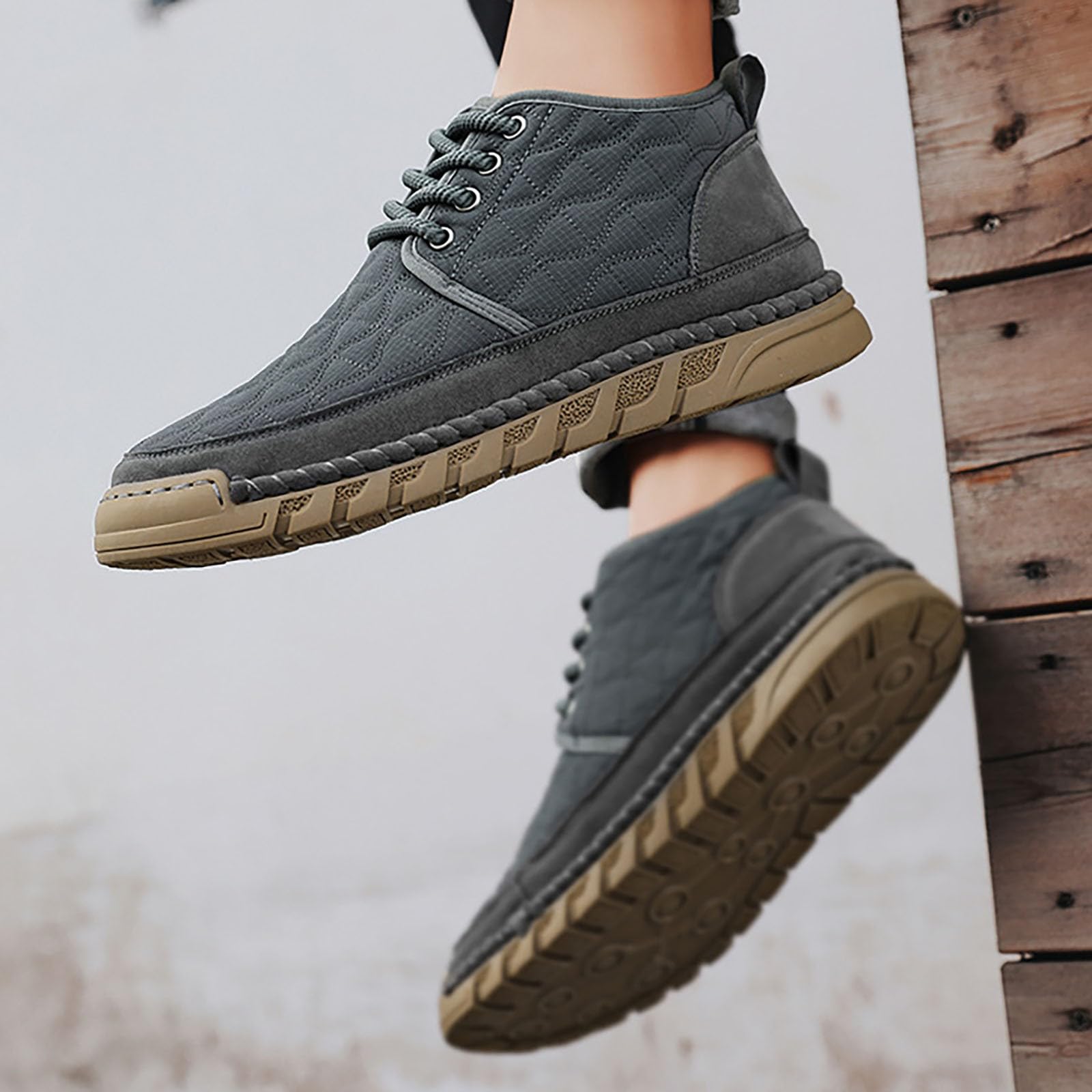 Wanderstiefel Herren Breiter Fuß, Trekkingstiefel Rutschfest Outdoor