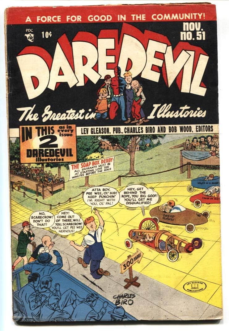 Daredevil Comics 51 Nippon Regular Agency 1948 Box Car Cvr Vg Age Racer Golden