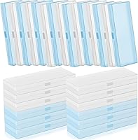 Vista 8 de Fainne 24 Piezas Estuche de Lápices de Plástico a Granel Cajas de Lápices Estuche de Papelería de Plástico Escarchado Caja de Bolígrafos Soporte