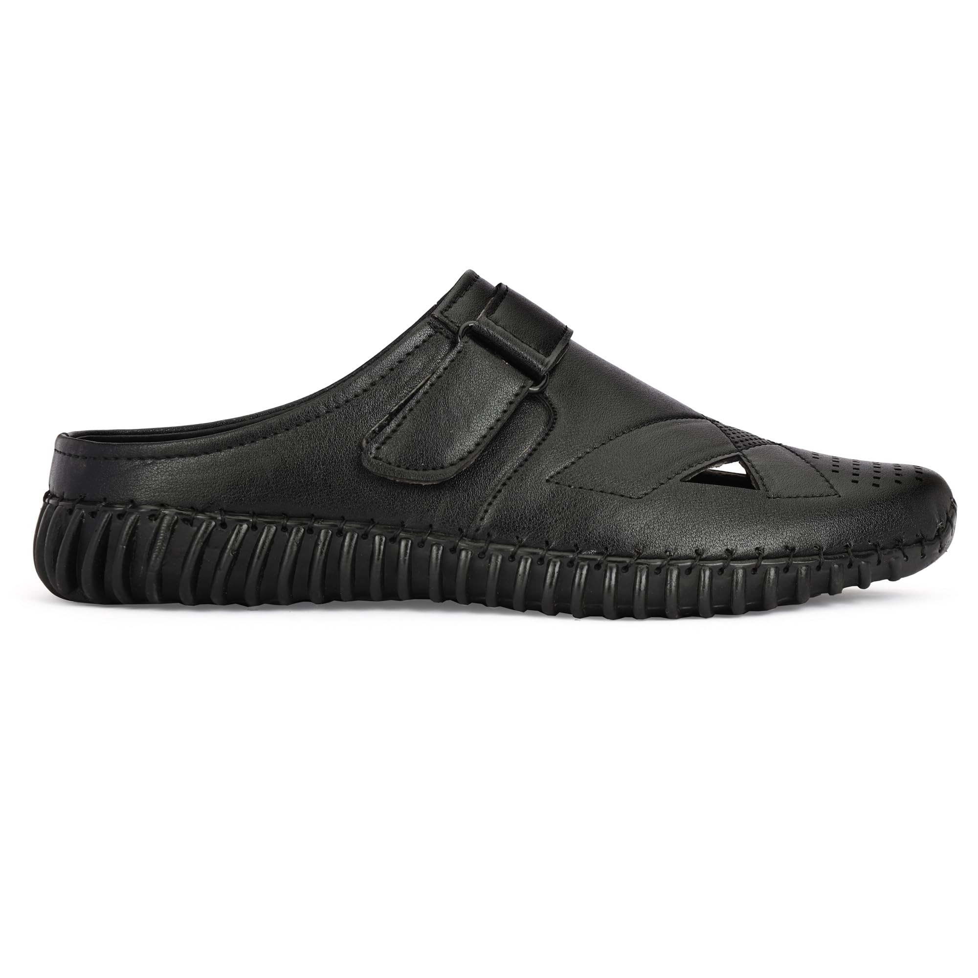 Men's Casual Comfort Sandals with Adjustable Velcro Strap | Lightweight Cushioned Sole | Breathable Walking Sandals | Soft Daily Wear Outdoor & Indoor Footwear KVX_02-image-28