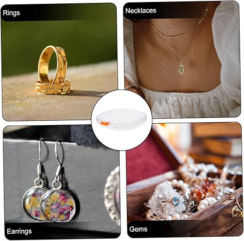Miniatura 4 de Caja de joyería transparente Caja de almacenamiento de joyería Caja de exhibición de pendientes Cajas de joyería Organizador de joyas para collares,