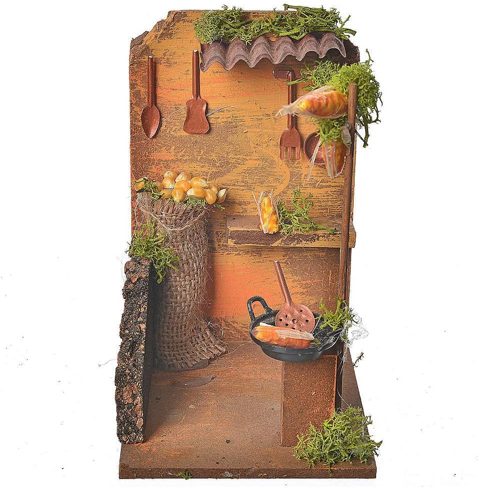 Holyart Nativity Setting, Corn Shop 9,5x9,5x15 cm