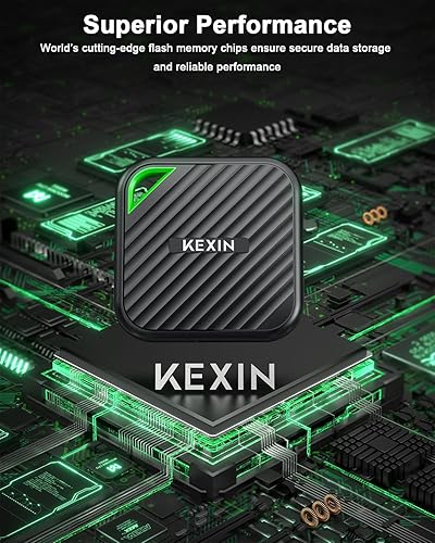 Miniatura 7 de KEXIN SSD externo 1TB USB C SSD portátil hasta 2000MBs Unidad de estado sólido externa USB 3.2 Gen 2x2 Tipo-C Unidad de estado sólido portátil para