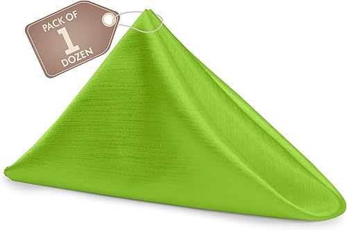 Miniatura 522 de Ultimate Textile -1 docena - Reversible Shantung Satin - Majestic - Servilletas de tela Majestic de 17 x 17 pulgadas color azul pizarra