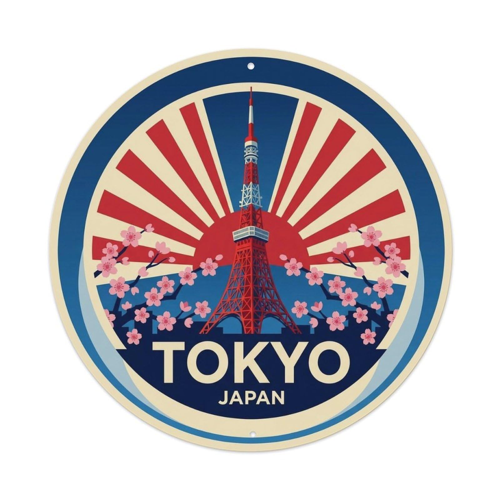Tokyo Japan Retro Travel Midcentury Festival Culture Metal Tin Sign