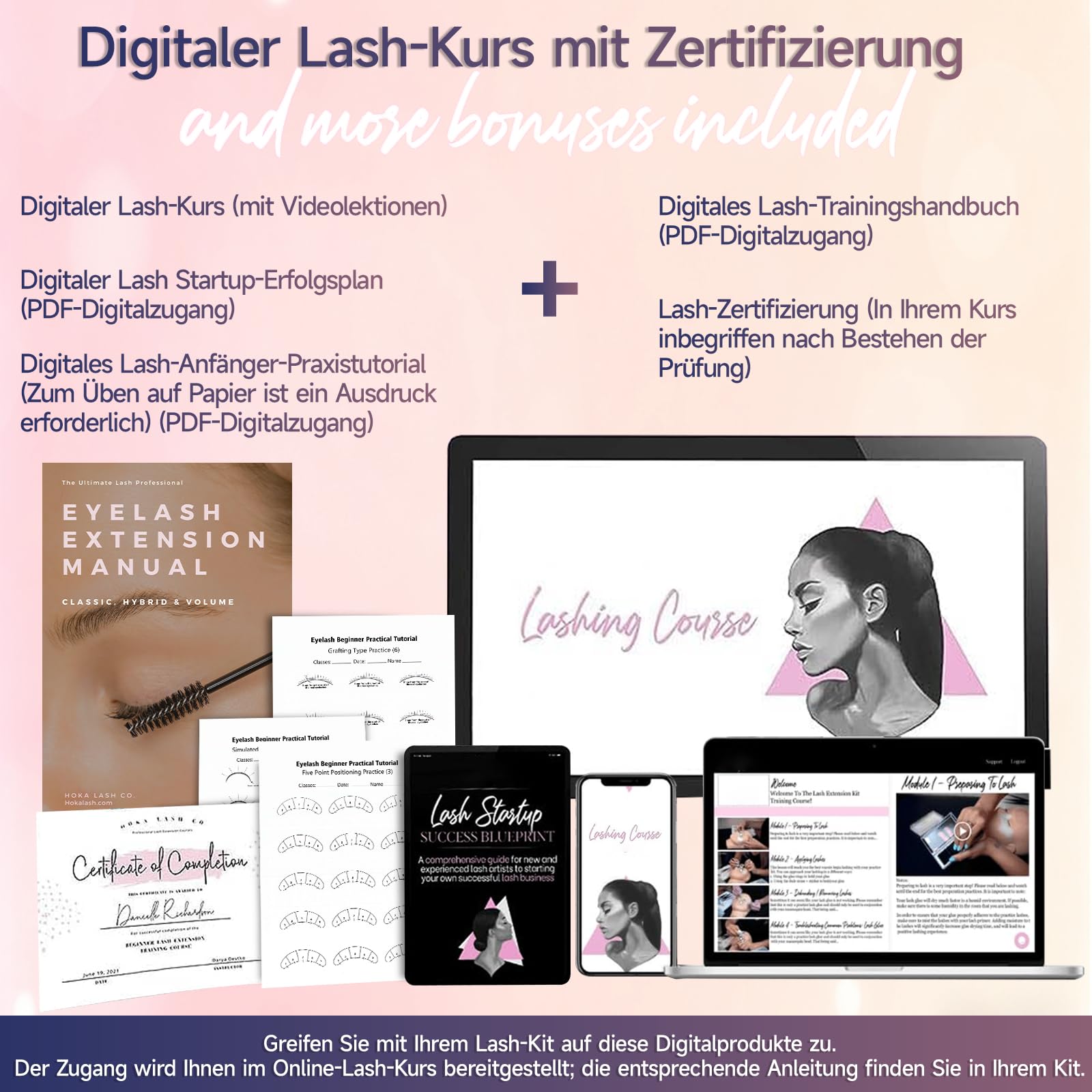 TwoWin Wimpernverlängerungs Set für Anfänger, Eyelash Extension Kit mit 4pc abnehmbaren Augenlidern, Professionelle Wimpern Mannequin Kopf Set mit Trainingskurs