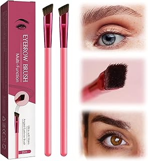2023 New Amazing Multifunctional Eyebrow Brush - Realistic Eyebrow Brush, Multi Purpose Square Eyebrow Makeup Brush, for Drawing Brows Similar to 3D Natural Real Hair (1 Set)