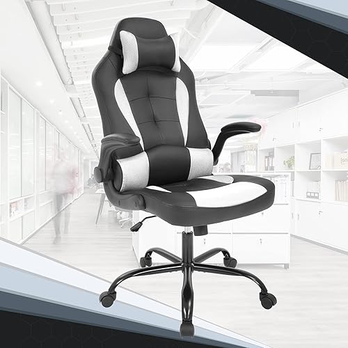 Silla de videojuegos, silla de computadora, silla de escritorio, silla de juegos de PC, silla ergonómica de carreras de oficina para mujeres y