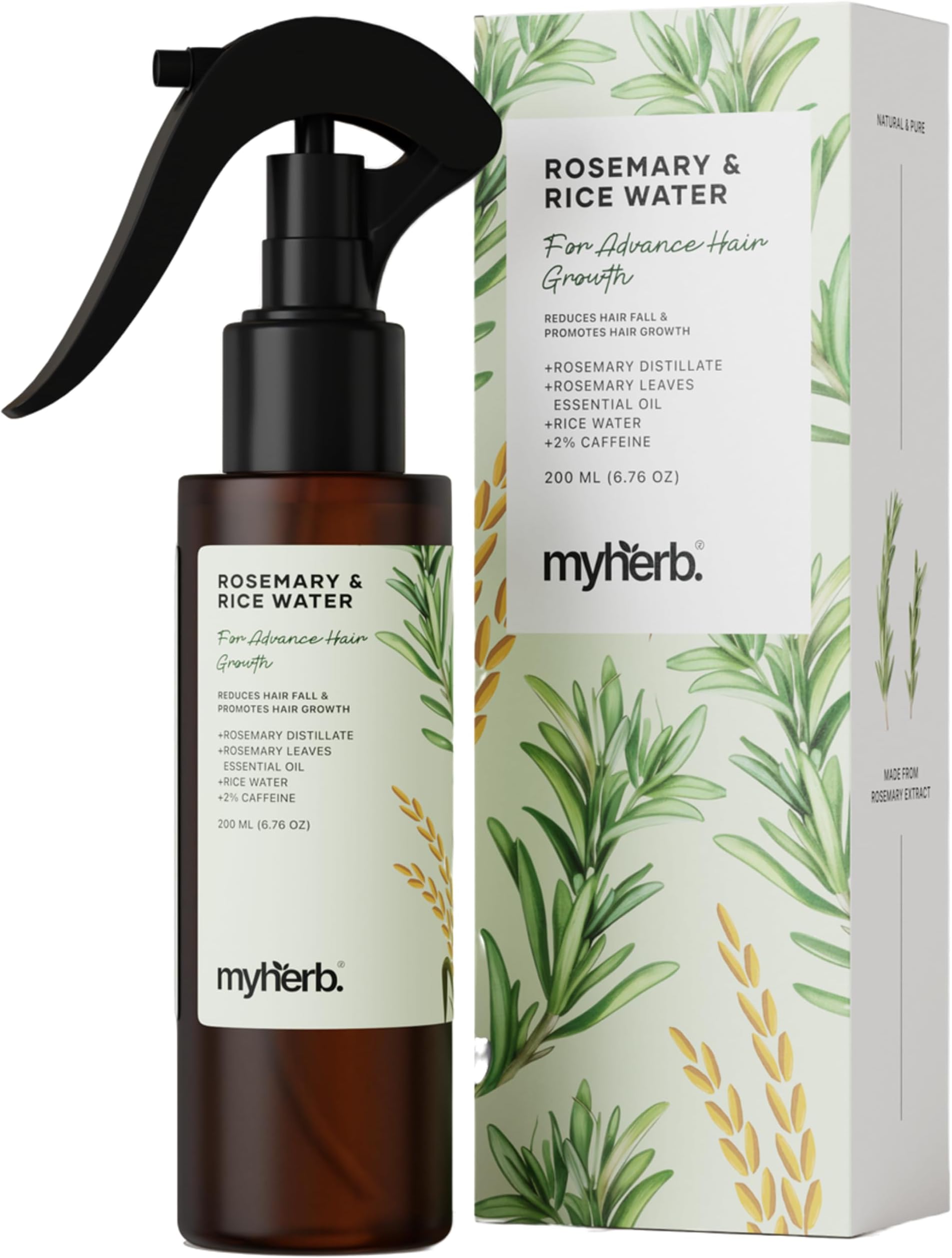 - Rosemary Water Hair Spray (200 Ml) | 100% Pure Natural And Originol | Rosemary Hair Mist | Hair Spray For Regrowth,Helps Reduce Hairfall,Strengthens Hair | Suitable For All Hair Types