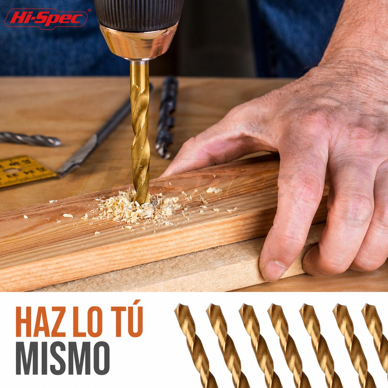 Hi-Spec Juego de Brocas de 99 Piezas. Set de Acero Recubiertas en Titanio HSS.Para Taladrar y Perforar Metal, Hormigon, y Madera. Accesorio ideal para Taladro Electrico y Caja Herramientas