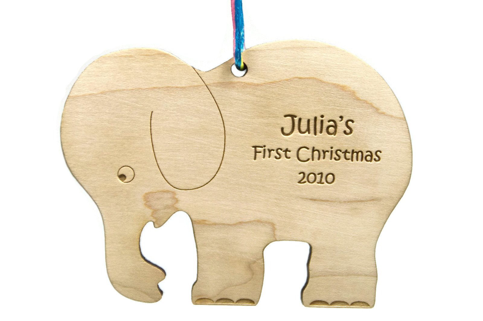 Christmas Ornament - Wooden - Baby's First Christmas - Personalized