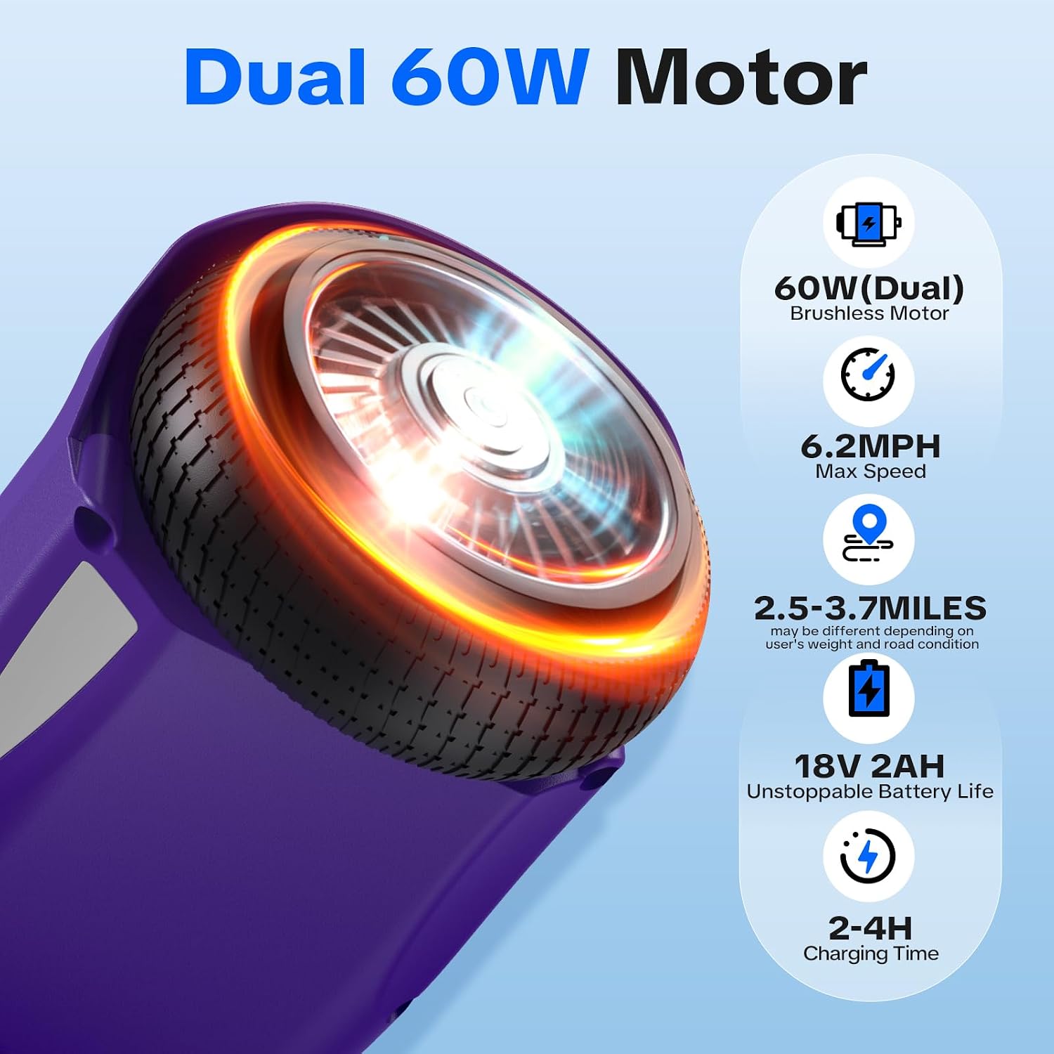 XERATH All Terrain hoverboard for kids with Bluetooth Speakers,self balancing scooter with LED Lights,hoverboards for a 7-12 year old Gifts for Kids Teens Girls Boys (Purple)