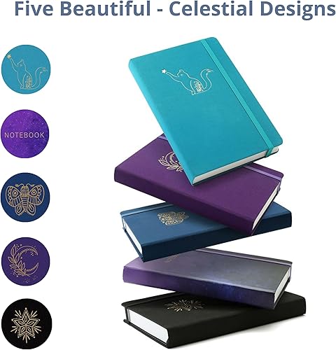 Miniatura 6 de Vivid Scribbles Diario punteado  Papel blanco grueso de 160 gsm sin sangrar  200 páginas de cuadrícula de puntos numerados  Los cuadernos a5 con