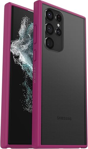 OtterBox Funda para Galaxy S22 Ultra Prefix Series, rosa fiesta, ultrafina, apta para bolsillo, bordes elevados que protegen la cámara y la