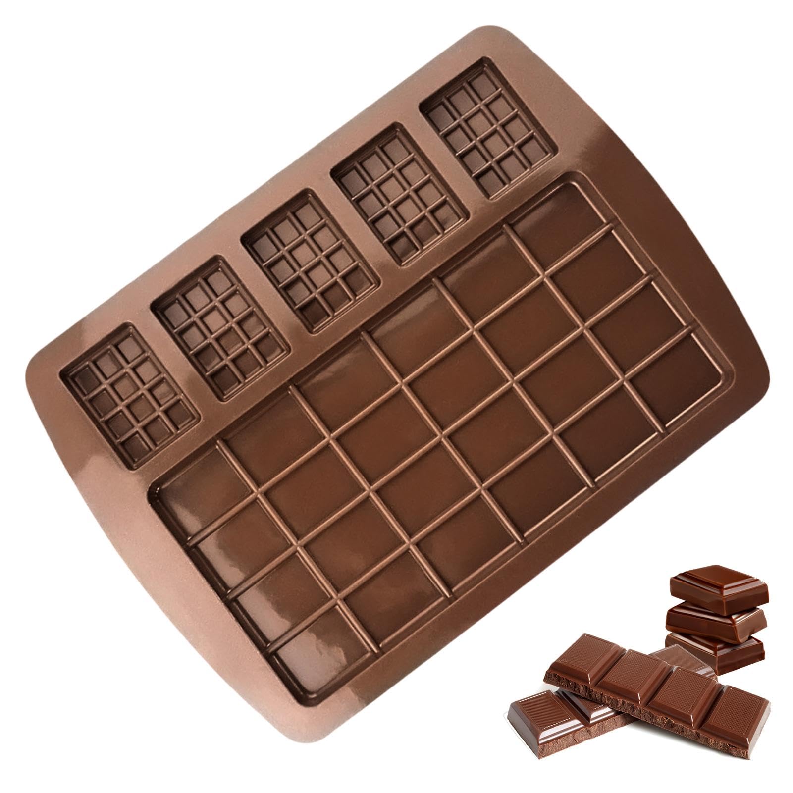 2 Stampi In Silicone Per Tavolette Di Cioccolato Profonde – Uso Alimentare, Resistenti Al Calore (-40°C A 230°C), Per Praline E Dolci