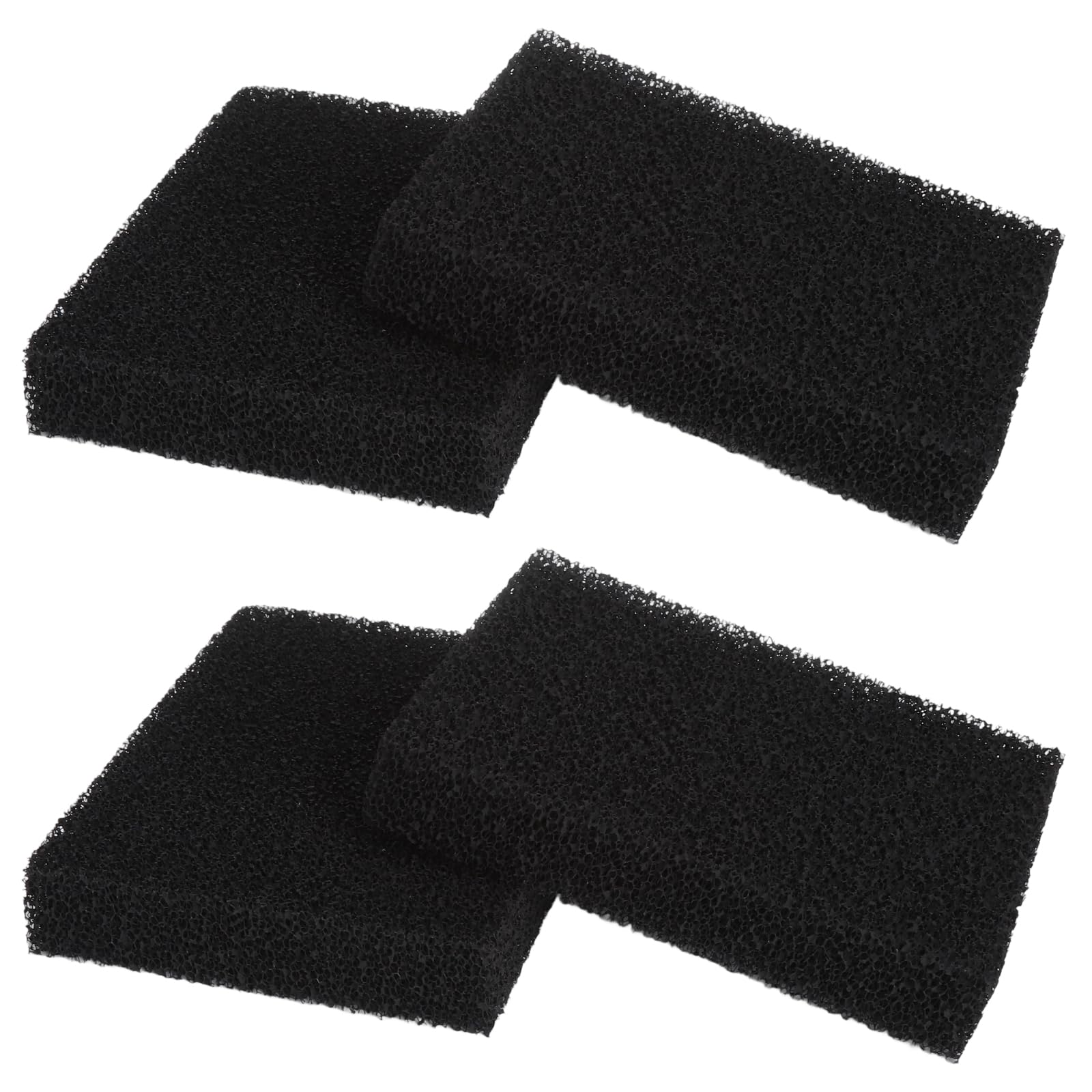 Filtr z węglem aktywnym, 4 sztuki, filtry gąbkowe, 128 × 99 × 22 mm, maty filtrujące o grubych porach, do kontroli zapachu i oczyszczania wody, filtr zamienny do akwariów, stawów i pojemników