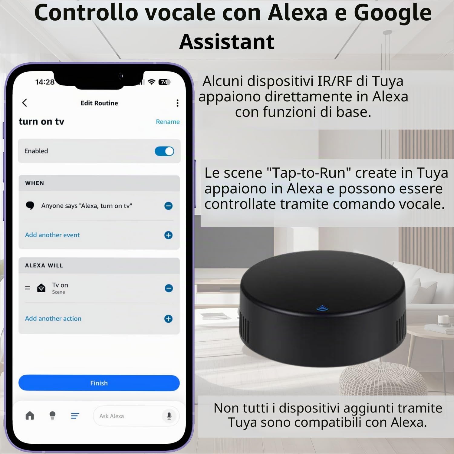 Telecomando WIFI IR RF Tuya Smart life per aria condizionata