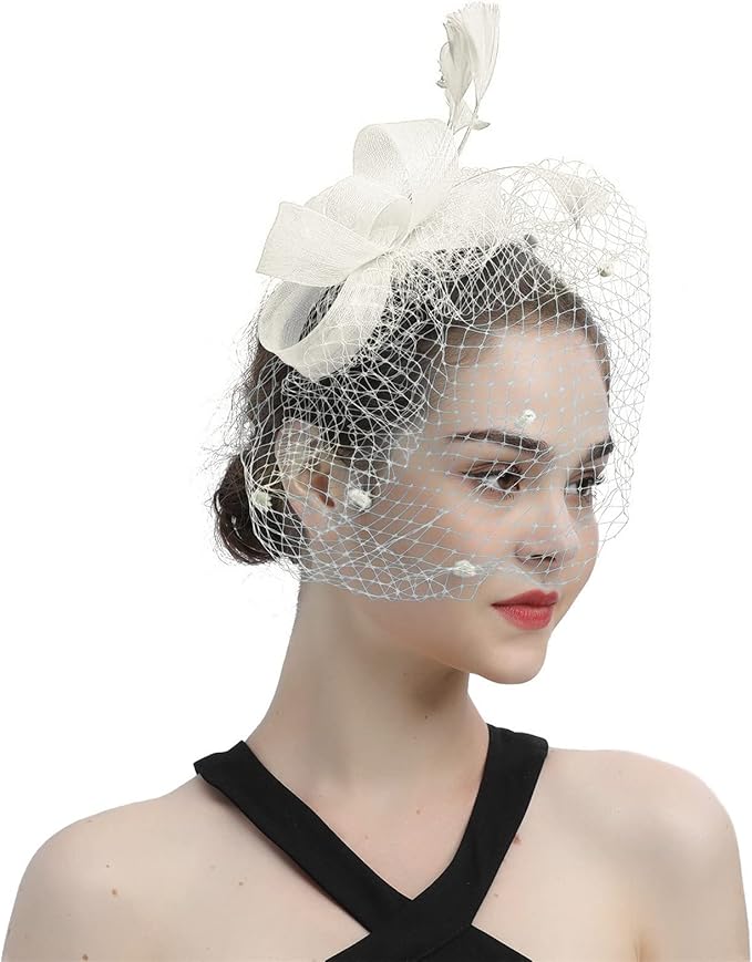 Bibi Pour Femme - Accessoire De Coiffure Pour Mariage, Chapeau - Clip à Cheveux - Pour Cocktail, Halloween, Fête De La Bière, Gothique, Bleu, Taille Unique