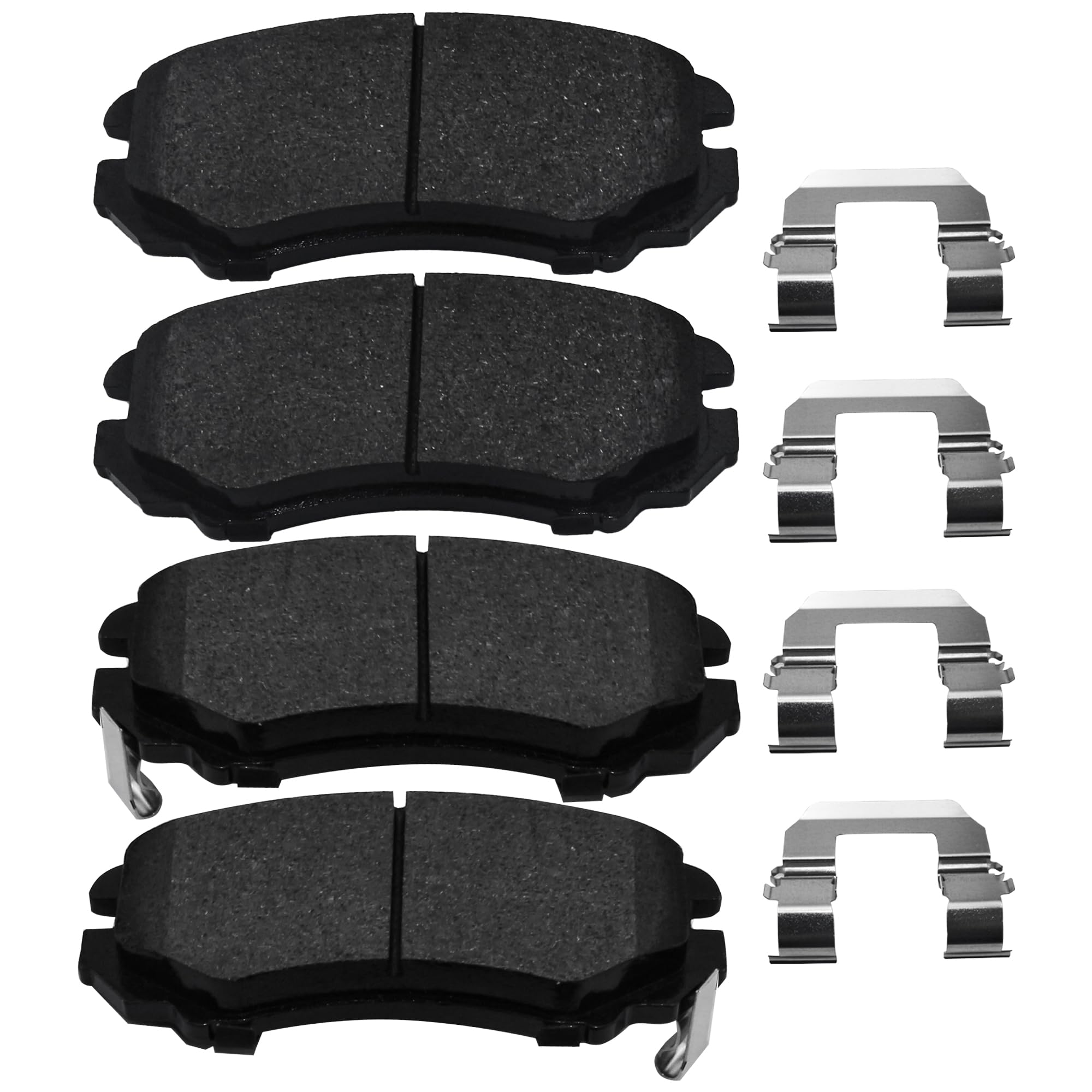 Front Brake Pads Set Compatible with Hyundai Elantra Sonata Tiburon Tucson, Kia Magentis Optima Soul Sportage Automotive Replacement Brake Pads Semi-Metallic D924