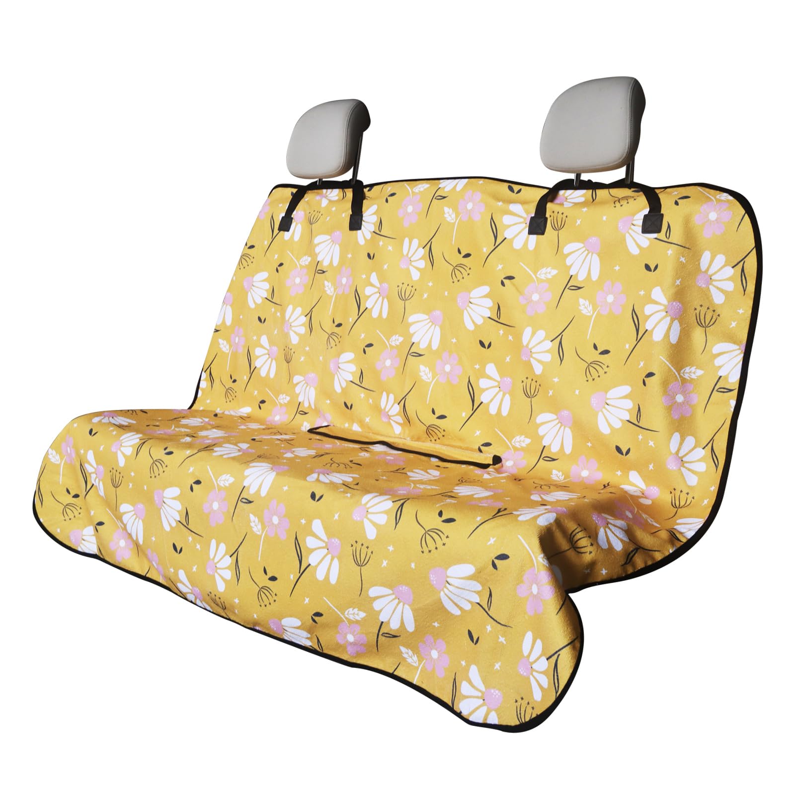 nbnhxnff Car Seat Cover (Yellow Chamomile, 1pcs Rear Seat)