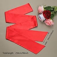 Vista 78 de obmwang Cinturón de satén de boda para ocasiones especiales, faja nupcial de 4 pulgadas de ancho, doble cara