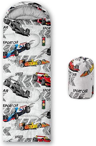 Axolotl Saco de dormir de senderismo para niños, saco de dormir ligero y cálido para clima frío, saco de dormir portátil impermeable para senderismo