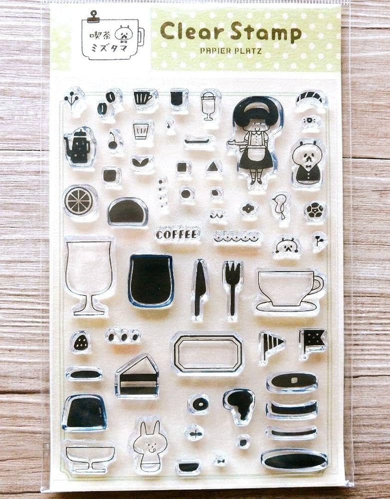 Amazon.co.jp: mizutamaさん クリアスタンプ 喫茶ミズタマ : ホビー