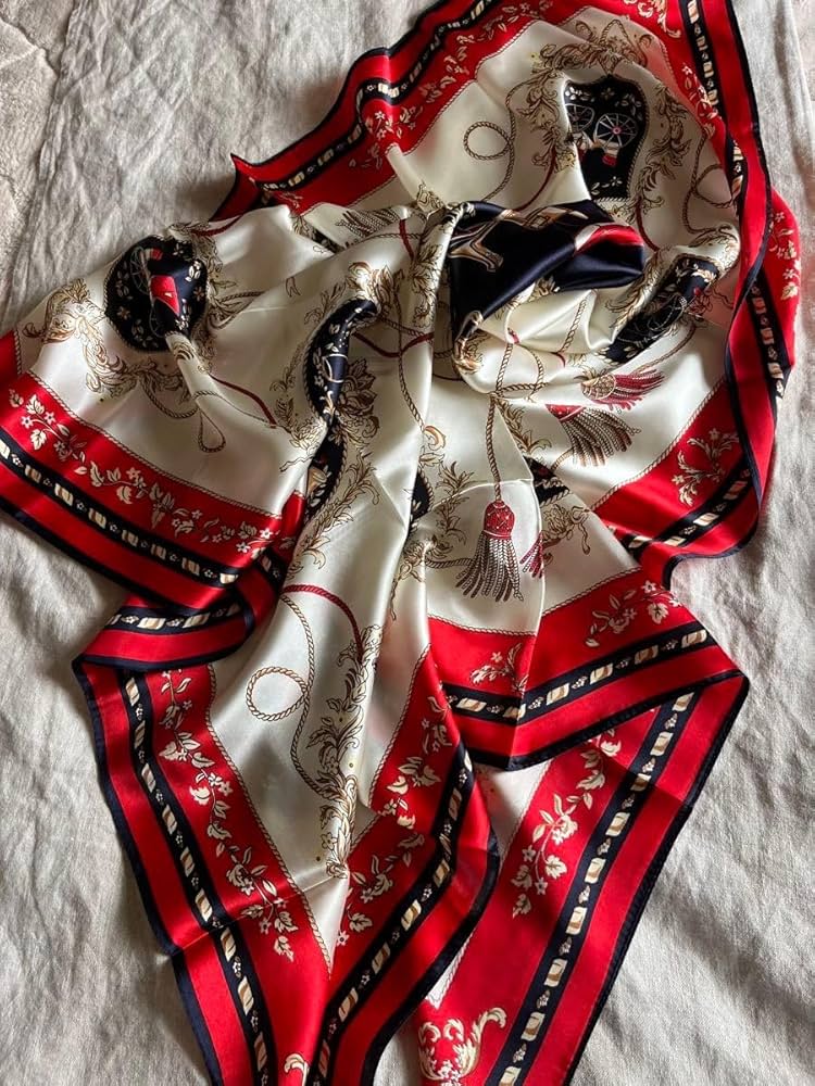 【新品・未使用】上海故事　シルクスカーフ　箱入り 新品・未使用】上海故事 シルクスカーフ 箱入り