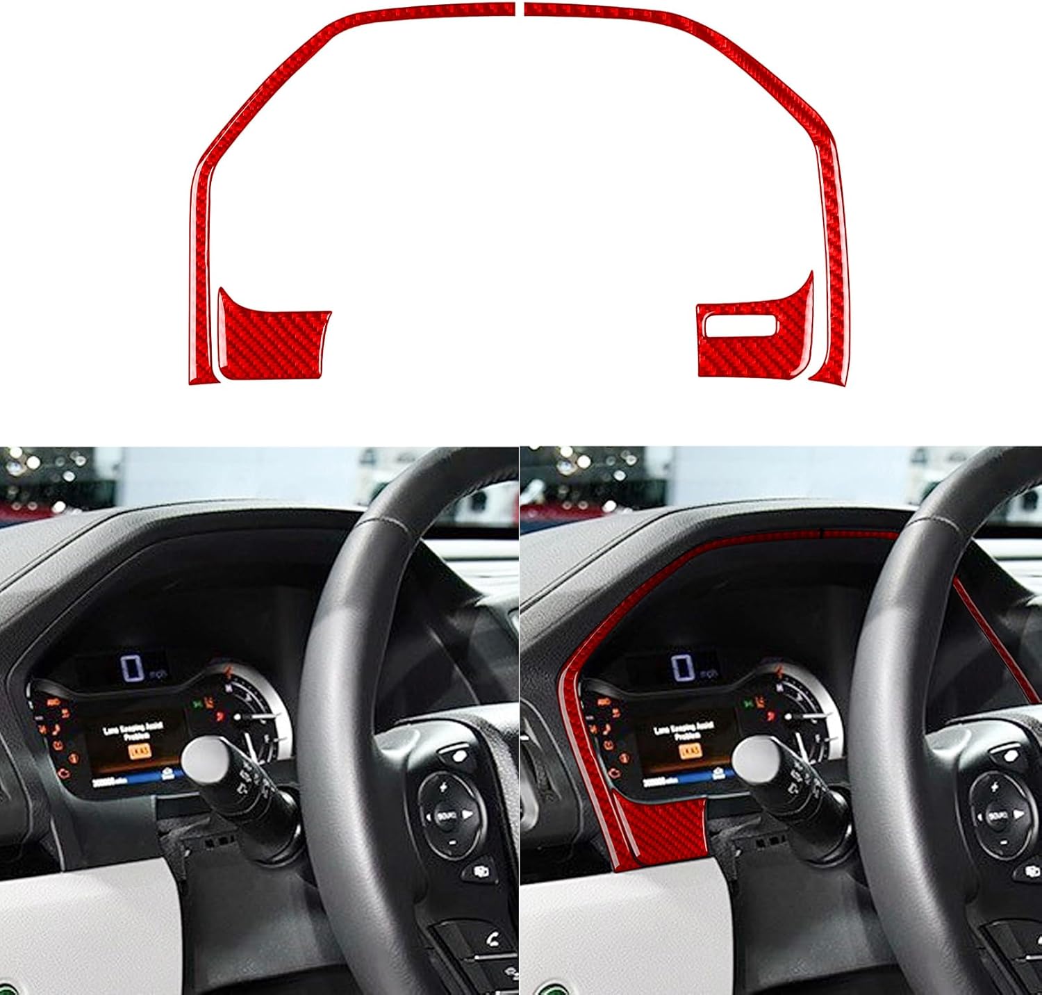 UOADA 4pcs Car Speedometer Frame Decal Tachometer Surround Sticker Compatible with