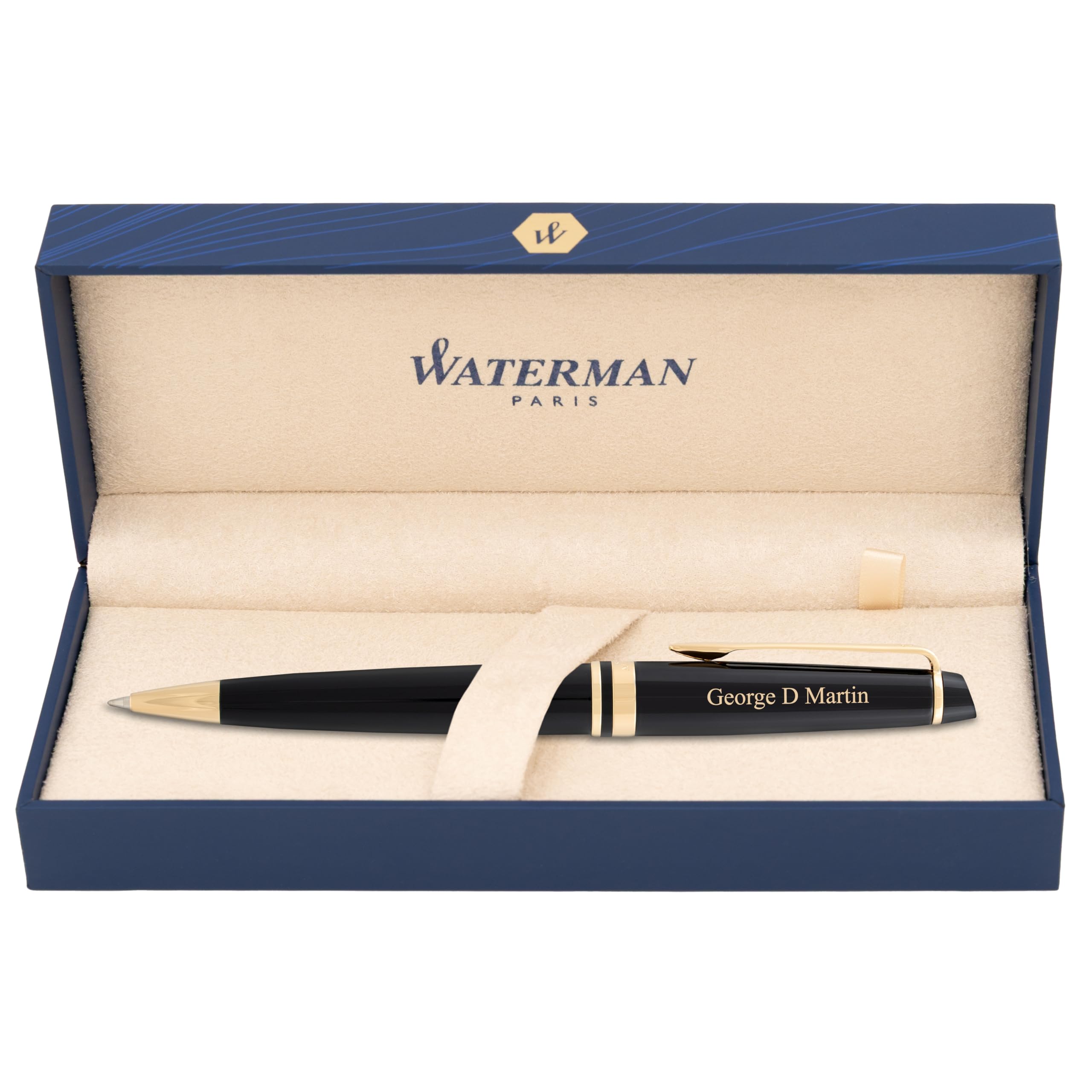 Amazon.com : Engraved Waterman Expert Ballpoint Pen | Black