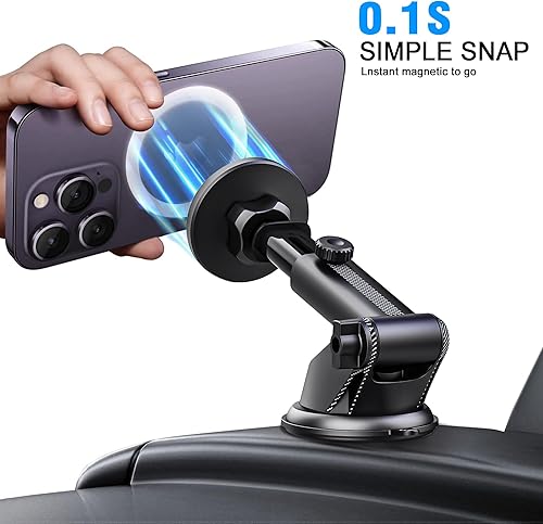 Miniatura 3 de Soporte magnético 2 en 1 para automóvil, soporte para teléfono para camión, soporte para tablero de instrumentos de parabrisas, soporte de teléfono