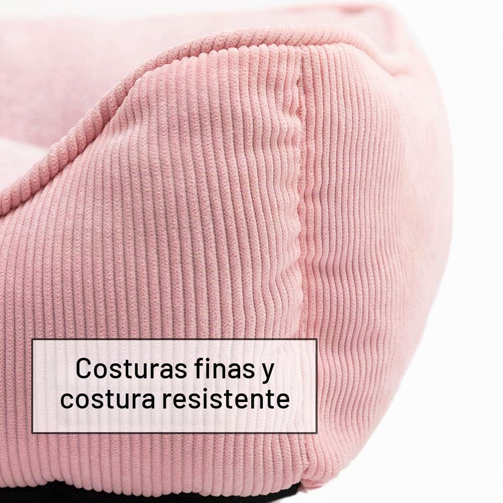 Hollypet Cama para Gatos y Cachorros, Nido para Gatos y Perros Pequeños, Cama Cojín Suave & Transpirable para Dormir para Mascotas, Rosa (50 * 45 * 15cm)