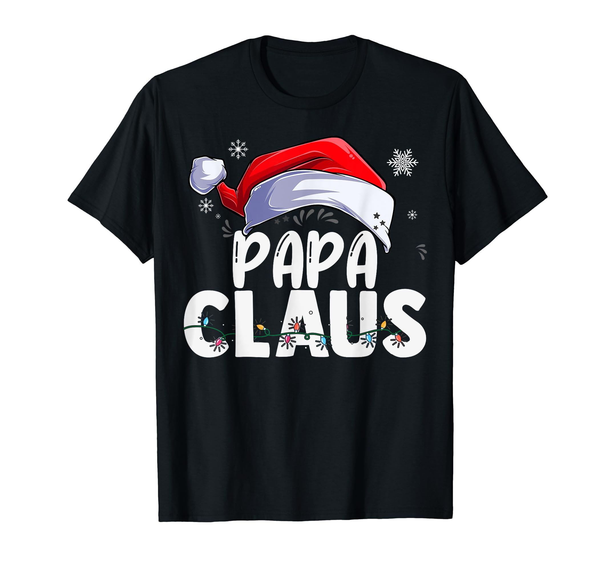 TEEAXART Grandma Claus Christmas GiftsPapa Claus Xmas Family Matching Grandma Funny Christmas T-Shirt