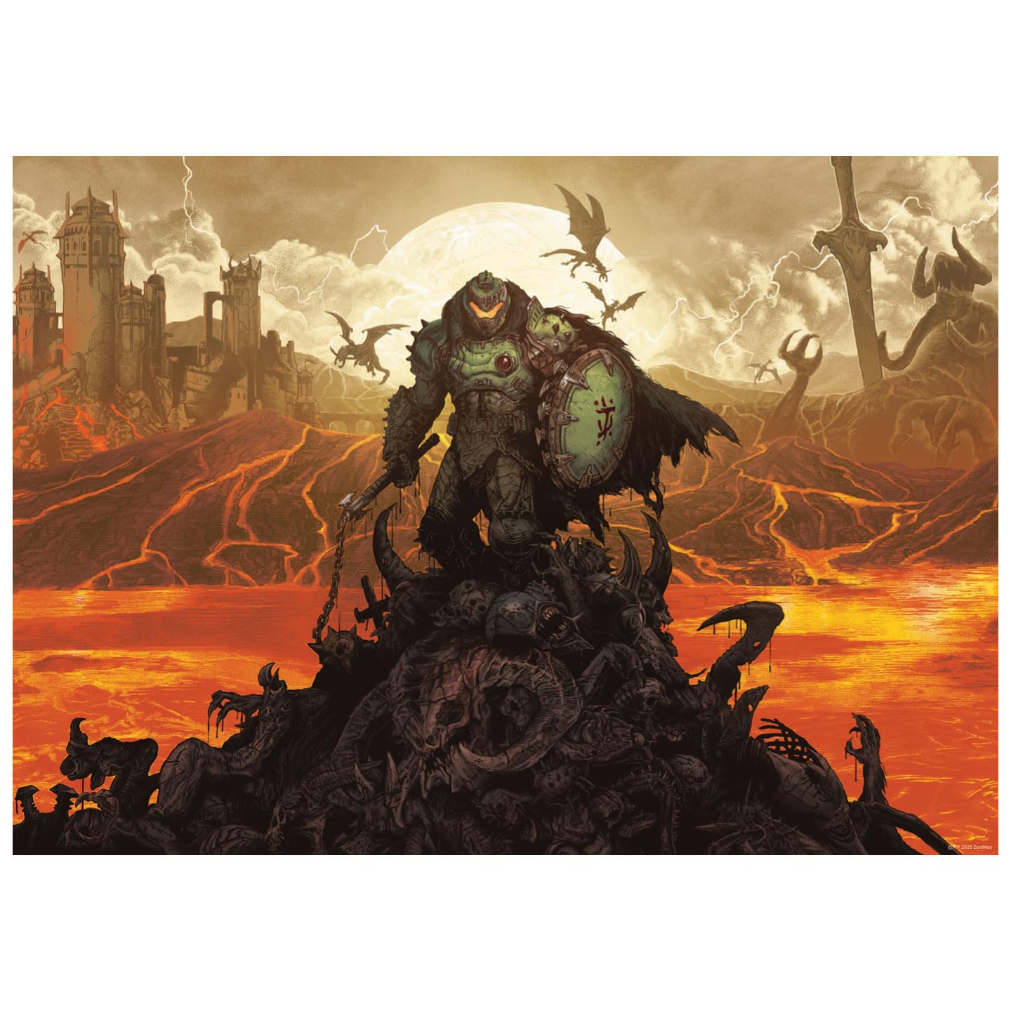 Fanattik Multi Doom: The Dark Ages Limited Edition A3 Numbered Art Print