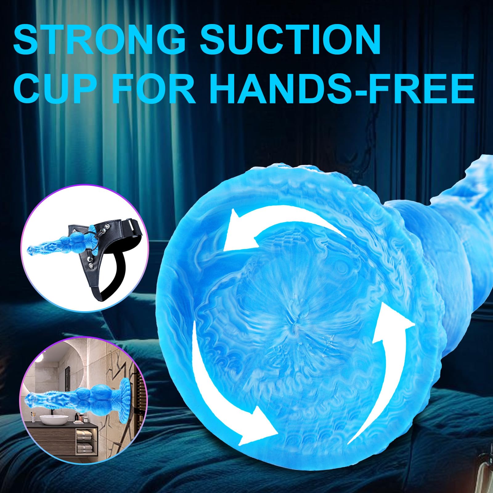 Dildo realistico a forma di drago, dildo spesso con 2 nodi da 22 cm, lungo dildo in silicone a forma di cane,dildo anale di mostro fantastico con ventosa,giocattolo per il punto G per coppie femminili