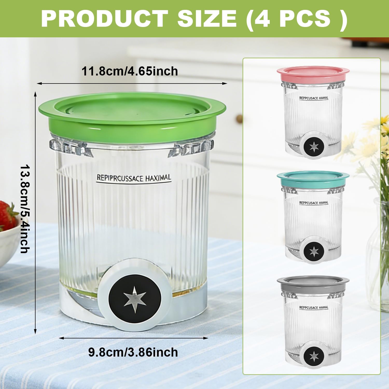 4 contenitori per ghiaccio Ninja Swirl Creami da 500 ml per ninja Creami NC701 & NC700 serie Gelatiere, contenitori per gelato con Swirl compatibile Ninja Gelatiera, senza BPA e lavabile in