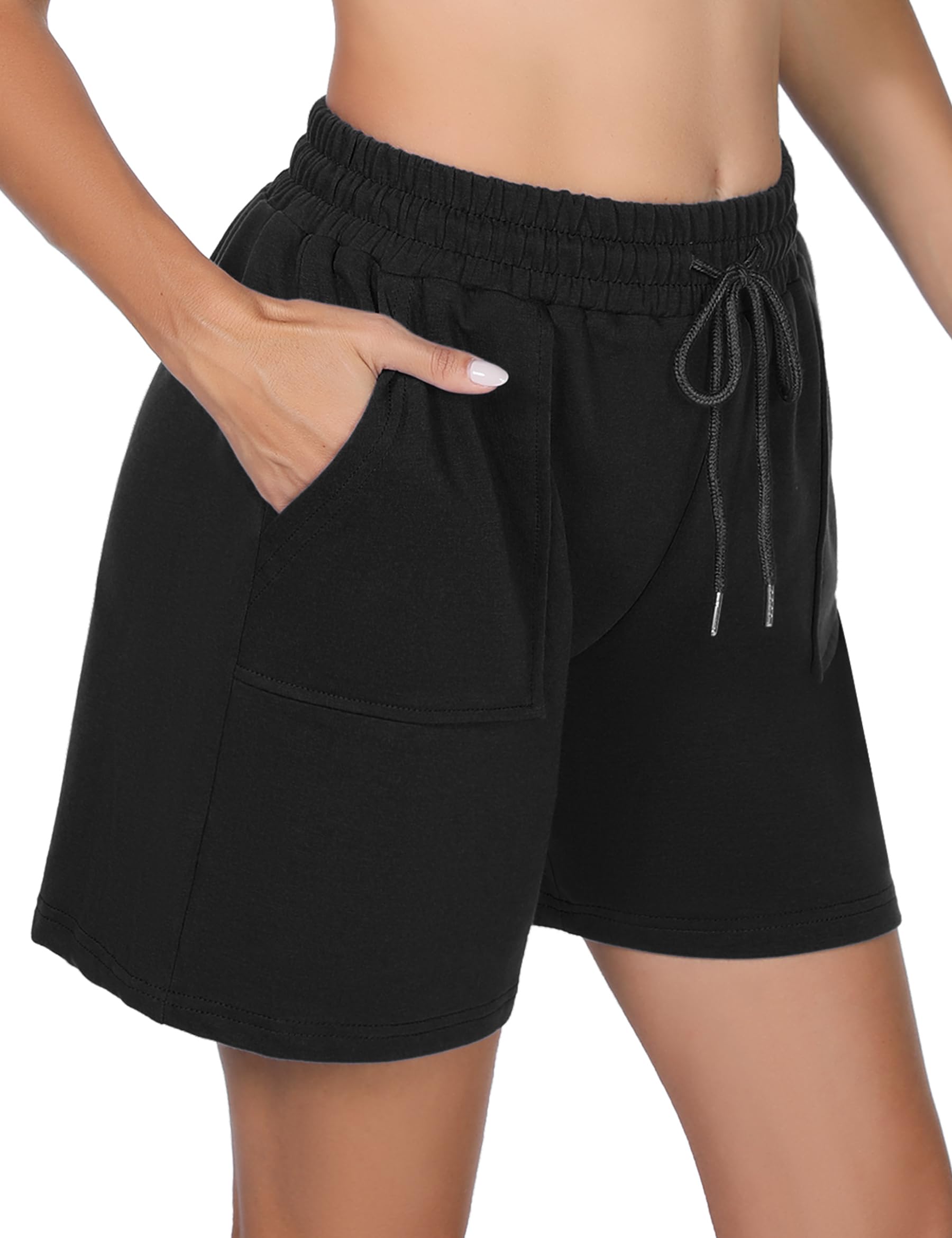 Uniexcosm Pantaloncini Donna Estivi con Coulisse Casual Larghi Shorts Donna Sciolto Pantaloncini Corti con Tasche Pantaloncini da Donna