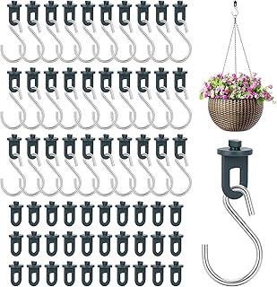 60 Gewächshausclips + 30 S Haken Edelstahl, Robust und Langlebig Gewächshaus Zubehör, Wintergarten Pflanzenhaken,Aufhänger für Wintergarten für Pflanzenkörbe, Rankhilfe & Werkzeuge
